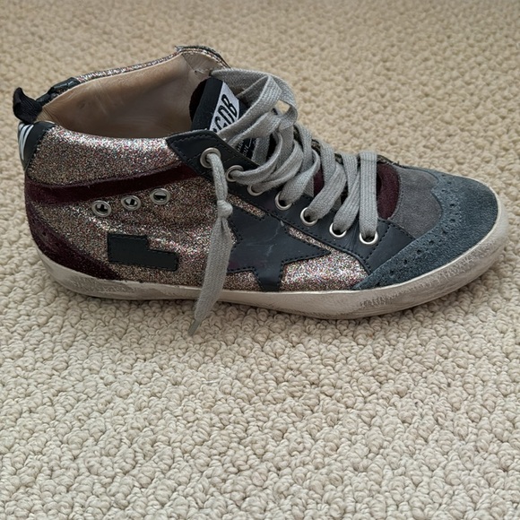 Golden Goose Glitter and Suede Sneakers - Picture 3 of 5